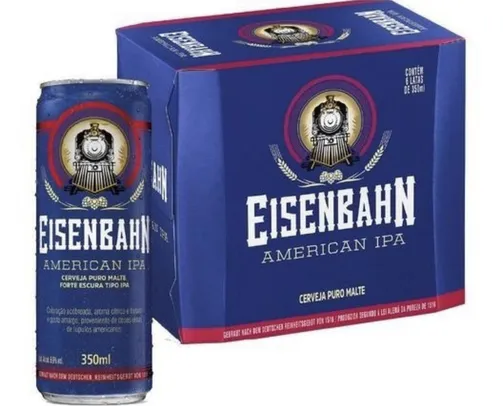 Pack Cerveja American Ipa Puromalte Eisenbahn Lata350ml 6un