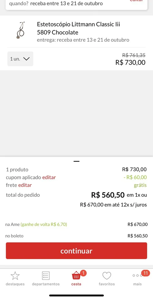 Imagem na descrição da promoção