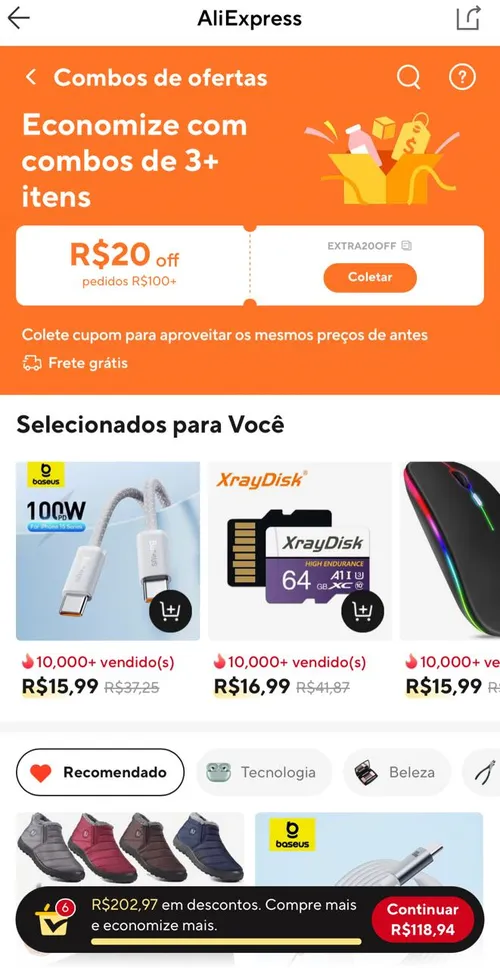 Imagem na descrição da promoção