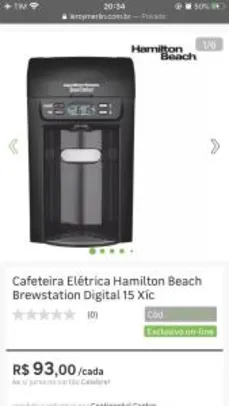 Cafeteira Elétrica Hamilton Beach Brewstation Digital 15 Xíc| R$ 93