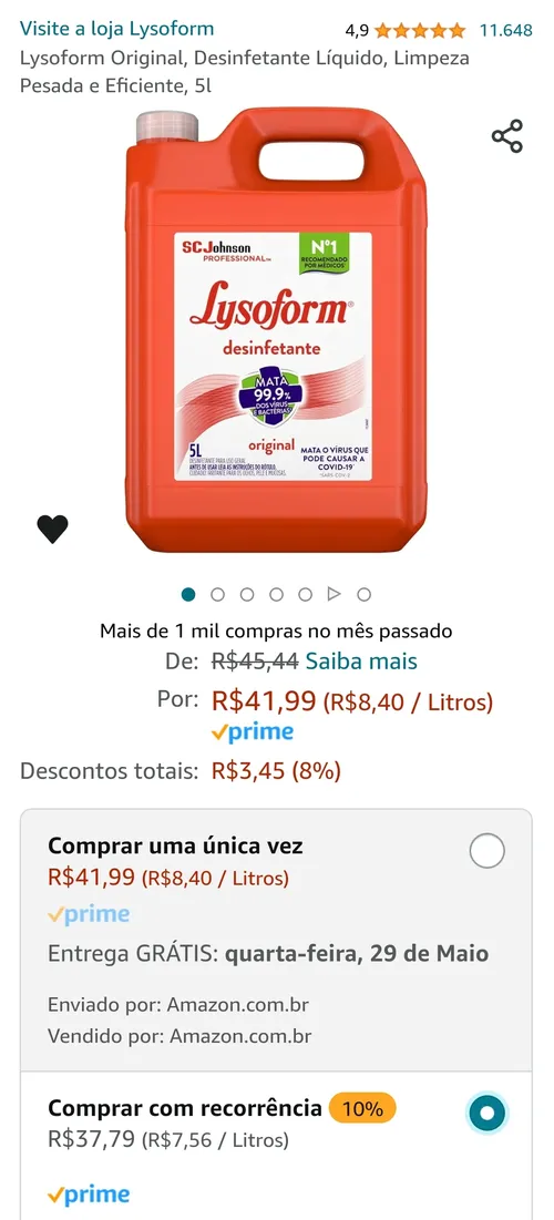 Imagem na descrição da promoção