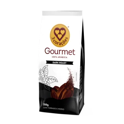 [Leve 3 Pague 2] Café Torrado e Moído Dark Roast Gourmet 3 Corações Pacote 250g