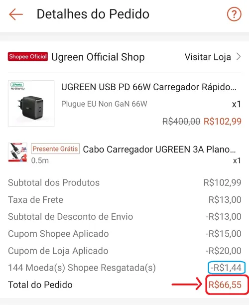 Imagem na descrição da promoção