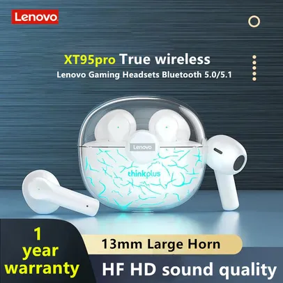 Saindo por R$ 65,42: Lenovo Xt95 Pro Bluetooth Earphone 9d Hifi Sound Sport Waterproof | Pelando