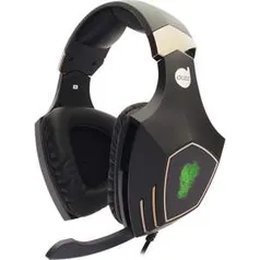 Headset Gamer DAZZ Rock Python 7.1 com Vibração - PC Preto/Cinza - R$219