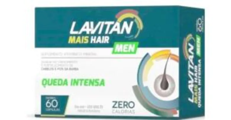 LAVITAN MAIS HAIR MEN QUEDA INTENSA 60 CÁPSULAS | R$12