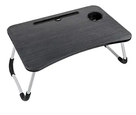 Mesa Multiuso Suporte P/notebook Apoio Tomar Café Cama Sofá Cor:Preto