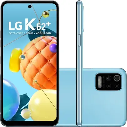 Smartphone K62+, 128gb, 4GB RAM, Câmera Quádrupla,  Azul LG 