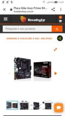 Placa Mãe Asus Prime B450M Gaming/BR, Chipset B450 - R$579