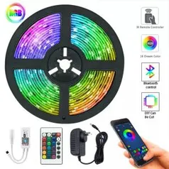 [1ª compra] Fita de LED RGB 5050 5m + Controlador Wi-Fi compatível com Alexa/Google Home | R$41