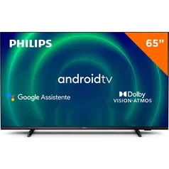 TV Smart Philips 65" 4K UHD, LED, 65PUG7406/78