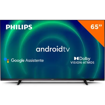 TV Smart Philips 65" 4K UHD, LED, 65PUG7406/78