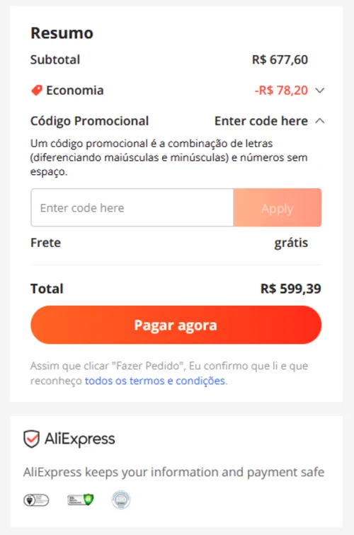 Imagem na descrição da promoção