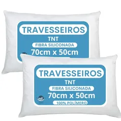 Kit 2 Travesseiro Alto Firme Antialergico 50x70cm