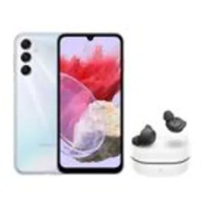 Celular Samsung M34 5G (128GB) - Prata + Galaxy Buds FE - Grafite