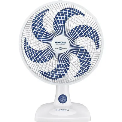 [App/Selecionados] Ventilador de Mesa 30cm Mondial VSP-30-W Super Power Branco/Azul