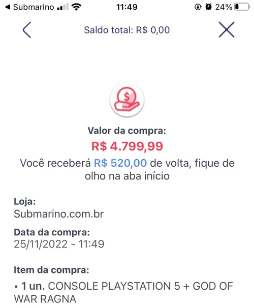 Imagem na descrição da promoção