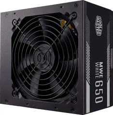 Fonte Cooler Master MWE 650W, 80 Plus White, PFC Ativo, MPE-6501-ACAAW | R$ 289