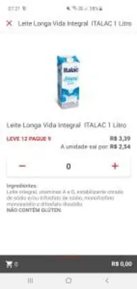 [CLUBE EXTRA] Leite Italac Integral 1L | R$3