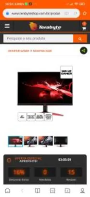 Monitor Gamer Acer 27 Pol, Full HD, 165Hz, 0.7 ms, HDMI, KG271P - R$1769