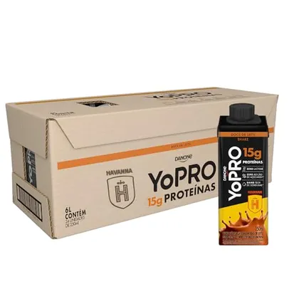 [REC] [Sel.] Pack 24 YoPRO Bebida Láctea UHT Doce de Leite Havanna 15g de Proteínas 250ml - 24 unidades