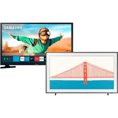 Samsung Smart TV 55 QLED 4K The Frame 55LS03A Suporte De Parede Slim + Samsung Smart TV LED 32