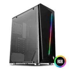 Gabinete Gamer Pichau Easy Pe340 Lateral Vidro Temp Rgb R$ 113 no APP da shoptime