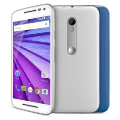 [CASAS BAHIA]  Smartphone Moto G™ (3ª Geração) Colors Branco com 16GB, 12 x s/ juros - R$799