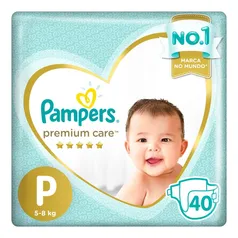 Fralda Pampers Premium Care Nova Mega Tamanho P 40 Unidades