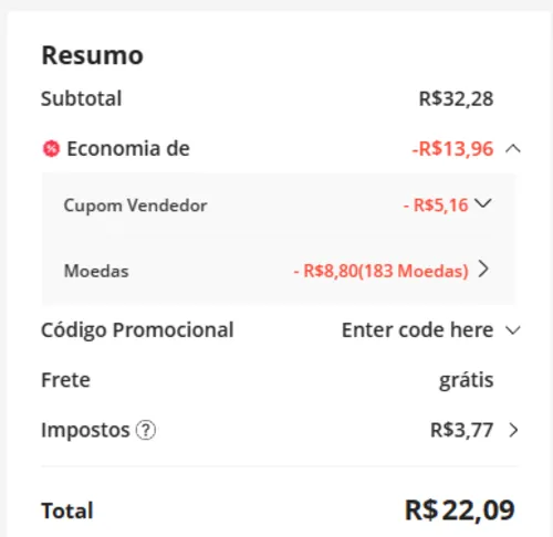 Imagem na descrição da promoção