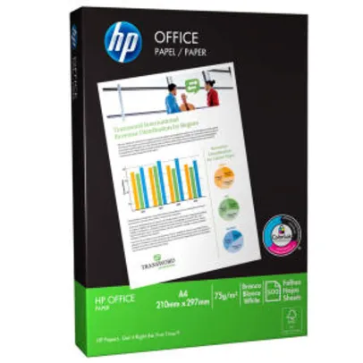 Papel sulfite 75g 210x297 A4 HP Office Ipaper PT 500 FL R$16