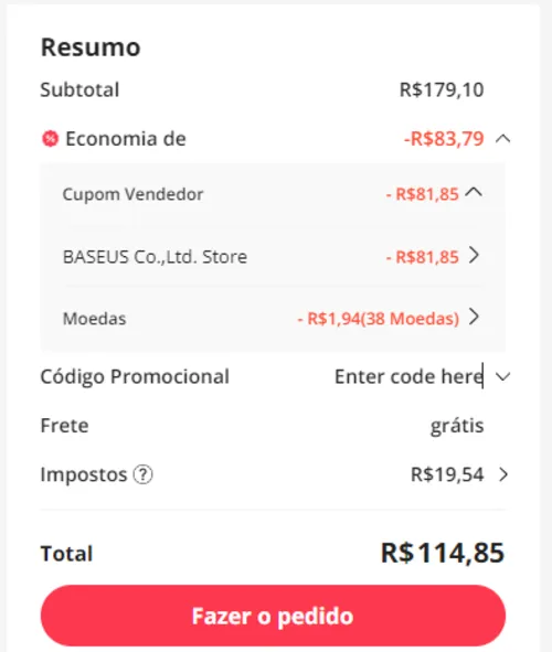 Imagem na descrição da promoção