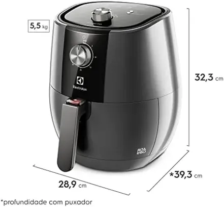 (Com Cashback Electrolux) Fritadeira Elétrica Electrolux EAF30 Grand AirFryer 4L - Grafite - 220V