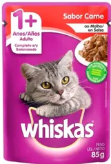 [APP/C.OURO/LEV5PAG4] Ração úmida Whiskas Carne Adultos 85G | R$1,61