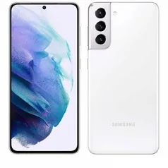 Samsung Galaxy S21 Branco, com Tela Infinita de 6,2, 5G, 128GB, Câmera Tripla de 12MP + 64MP + 12MP - SM-G991BZWJZTO