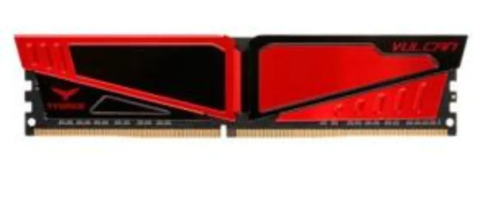 [À vista]Memoria Team Group T-Force Vulcan 8GB (1X8) 2400MHz DDR4 Vermelha