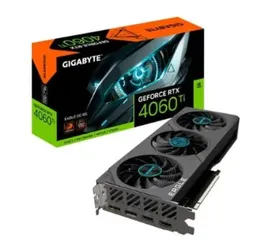 [1° Compra R$2159] Placa de Vídeo RTX 4060 Ti Eagle OC Gigabyte NVIDIA GeForce, 8 GB GDDR6,  DLSS, Ray Tracing - GV-N406TEAGLE OC-8GD G10