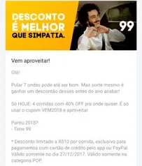 [99POP] 40%OFF EM 4 CORRIDAS