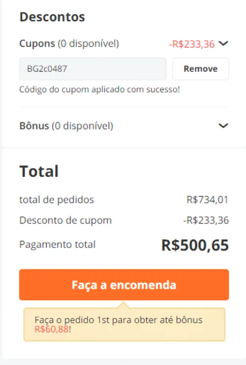 Imagem na descrição da promoção