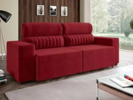 Sofá Retrátil e Reclinável 4 Lugares - Revestimento Suede Elite Style Linoforte (várias cores) - R$950