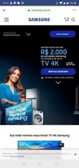 Até R$2000 de bônus na compra de uma TV 4K em combos Samsung