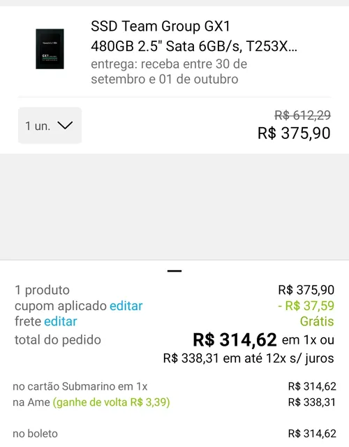 Imagem na descrição da promoção