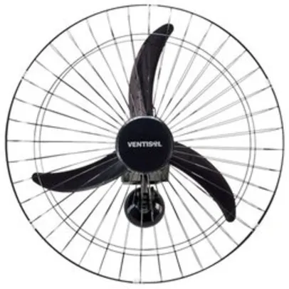 Ventilador de Parede Grade Aço 60cm 200W Bivolt Preto - VENTISOL-543