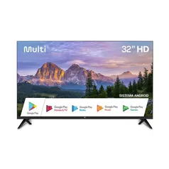 (AME R$778)Smart TV DLED 32'' HD Multi Android, 3 HDMI 2 USB - TL042M