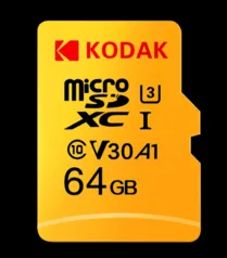 [APP] Cartão de memória MicroSD Kodak V30 série 10 - 64GB