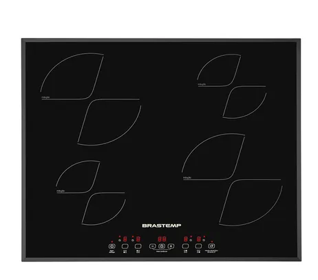 Cooktop 4 bocas de indução Brastemp  com timer touch - BDJ62AE