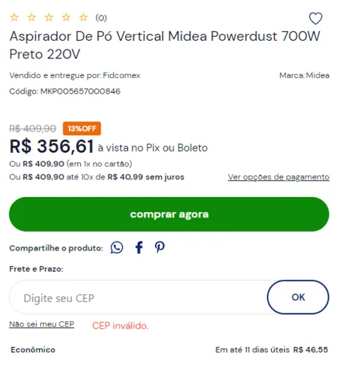 Imagem na descrição da promoção