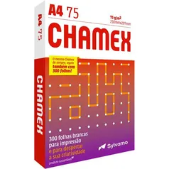 (AME SC R$15.60) Papel Chamex A4 75g Pacote 300 folhas