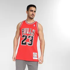 Regata Chicago Bulls Michael Jordan Mitchell &amp; Ness Authentic Bull Masculina