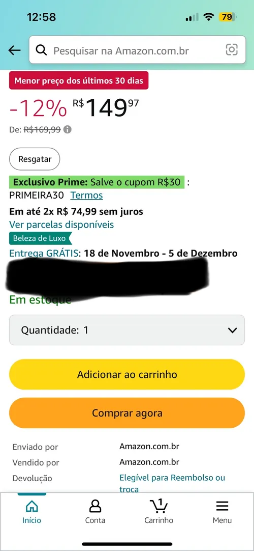 Imagem na descrição da promoção